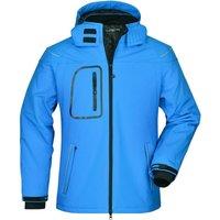 James and Nicholson Men's Winter Soft Shell Jacket in Aqua | Size: Large