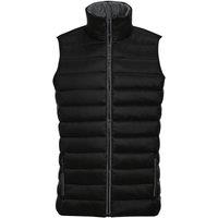 SOL'S Men's Wave Padded Water Repellent Bodywarmer Gilet in Black | Size: XL