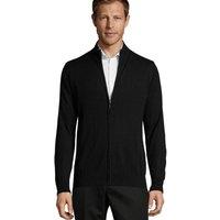 SOL'S Men's Gordon Knitted Zipped Cardigan in Black | Size: Medium