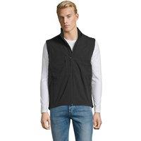 SOL'S Men's Rallye Softshell Sleeveless Gilet in Black | Size: Medium