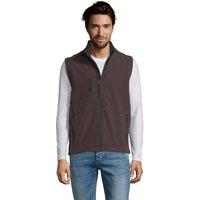 SOL'S Men's Rallye Softshell Sleeveless Gilet in Chocolate | Size: Medium