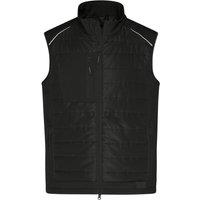 James and Nicholson Men's Hybrid Gilet in Black | Size: Large