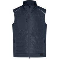 James and Nicholson Men's Hybrid Gilet in Dark Grey | Size: XL