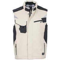 James and Nicholson Men's Craftsmen Strong Softshell Gilet in Stone | Size: XL