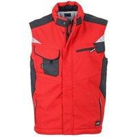 James and Nicholson Men's Craftsmen Strong Softshell Gilet in Red | Size: XL