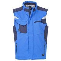 James and Nicholson Men's Craftsmen Strong Softshell Gilet in Mid Blue | Size: 4XL