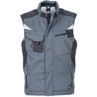 James and Nicholson Men's Craftsmen Strong Softshell Gilet in Mid Grey | Size: Small