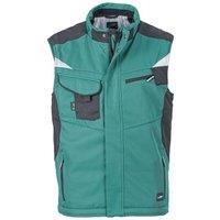 James and Nicholson Men's Craftsmen Strong Softshell Gilet in Dark Green | Size: 5XL