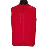 SOL'S Men's Falcon Softshell Zipped Body Warmer in Wine | Size: 3XL