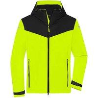 James and Nicholson Men's All Weather Soft Shell Jacket in Bright Yellow | Size: XL