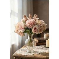 Living and Home Romantic Artificial Bouquet for Home Wedding Decoration in Pink