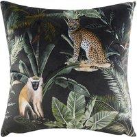 Evans Lichfield Kibale Jungle Animals Hand-Painted Printed Cushion | Size: 43 cm x 43 cm
