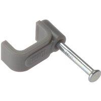 Forgefix Cable Clip Flat Grey 2.50Mm Box 100