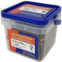 Forgefix Multi-Purpose Pozi Compatible Screw CSK ST ZYP 4.0 x 50mm in Gold