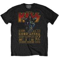 KISS Cobra Arena 1976 Poster T-Shirt in Black | Size: Large