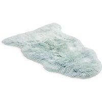 Infinity Leather Genuine Sheepskin Natural Soft Fluffy Real Wool Rug in Teal | Size: 90 cm x 60 cm