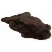 Infinity Leather Genuine Sheepskin Natural Soft Fluffy Real Wool Rug in Brown | Size: 90 cm x 60 cm