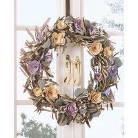 Dibor Traditional Floral Summer Door Wreath Spring Wreath 46cm