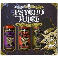 Psycho Juice Hot Chilli Sauces Gift Box Set of 3 x 148ml - Scorpion, Ghost Pepper, Mustard in Brown | Size: 3 Pack