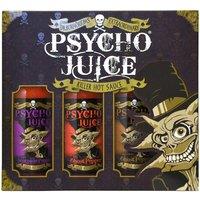 Psycho Juice Hot Chilli Sauces Gift Box Set of 3 x 148ml - Scorpion, Ghost Pepper, Chipotle in Brown | Size: 3 Pack