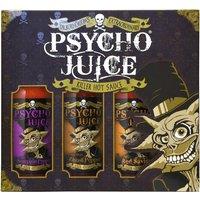 Psycho Juice Hot Chilli Sauces Gift Box Set of 3 x 148ml - Scorpion, Chipotle, Red Savina in Brown | Size: 3 Pack