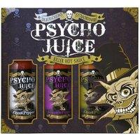 Psycho Juice Hot Chilli Sauces Gift Box Set of 3 x 148ml - Extreme Ghost Pepper, Scorpion, Mustard in Brown | Size: 3 Pack