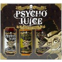 Psycho Juice Hot Chilli Sauces Gift Box Set of 3 x 148ml - Extreme, Mustard, Roasted Garlic in Brown | Size: 3 Pack