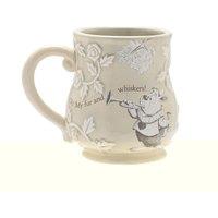 Disney Alice in Wonderland Embossed Mug - White Rabbit in Light Stone