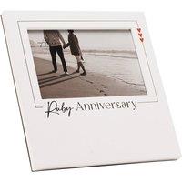 Amore by Juliana Wedding Gift Photo Frame Ruby Anniversary - 6 x 4 in White