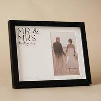 Amore by Juliana Wedding Gift Black Wide Frame Mr & Mrs 4 x 6