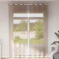 Berkfield Home Voile Curtains with Grommets 2 pcs Light Brown