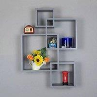 EONLION Grey Display Storage Shelf Square | Size: 500mm