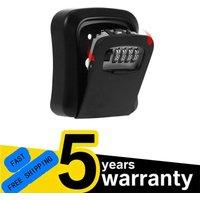 FLAVORA Wall Mounted High Security Key Safe Box Outdoor in Black