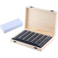 FLAVORA 100 PCS Coin Capsule Case Foam Storage Box in Natural | Size: 500mm