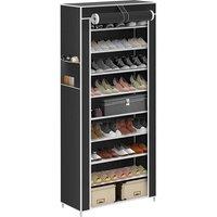 FORGEVIO 9 Tier Cabinet Storage Organiser Shoe Rack Stand Holds in Black