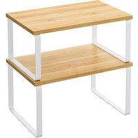 FORGEVIO Set of 2 Cupboard Shelf Expandable Kitchen Organiser