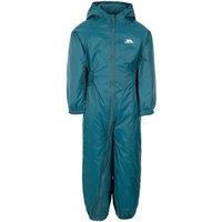 Trespass Dripdrop Padded Waterproof Rain Suit in Teal | Size: 3-4 Years