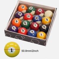 FLAVORA Regulation 2" Full Size 16 Pool Ball Set in Black | Size: 0-12 m