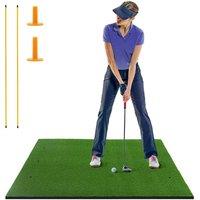 FLAVORA 22mm Golf Practice Turf Hitting Mat in Green | Size: 0-12 m