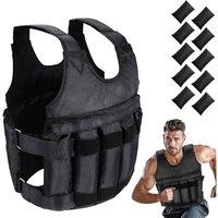 NESTLUNE 5kg Weighted Vest Gym Running Fitness Sports Training in Black | Size: 0-12 m