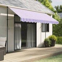 Berkfield Home Replacement Fabric for Awning Valance Blue & White Stripe 3.5 m