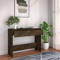 Berkfield Home Console Table Smoked Oak 100x35x76.5 cm Engineered Wood in Brown