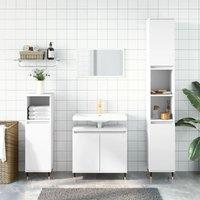 Berkfield Home 3 Piece Bathroom Cabinet Set White Engineered Wood