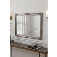Yearn Mirrors Decorative Silver Mirror 104 x 74cm in Metallic Silver | Size: 104 x 74 cm