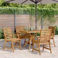 Berkfield Home 5 Piece Garden Dining Set Solid Wood Acacia in Brown