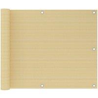 Berkfield Home Balcony Screen Beige 75x600 cm HDPE