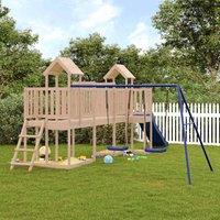 Berkfield Home Outdoor Playset Solid Wood Pine in Brown