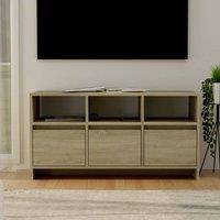 Berkfield Home TV Cabinet Sonoma Oak 102x37.5x52.5 cm Engineered Wood in Beige