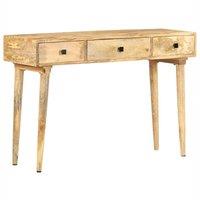 Berkfield Home Console Table 115x35x76 cm Solid Mango Wood in Brown | Size: 115 x 35 x 76 cm