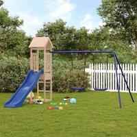 Berkfield Home Outdoor Playset Solid Wood Pine in Brown